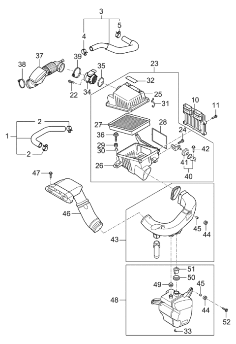 2006 Kia Rondo Hose-PCV Diagram for 2672025000