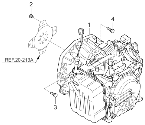 2006 Kia Rondo Transaxle Assy-Auto Diagram 1