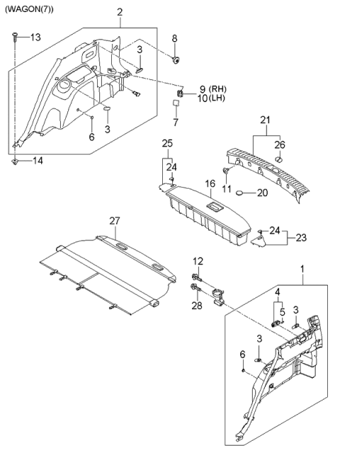 2006 Kia Rondo Luggage Compartment Diagram 2