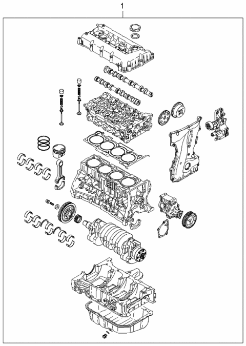 2006 Kia Rondo Sub Engine Assy Diagram 1