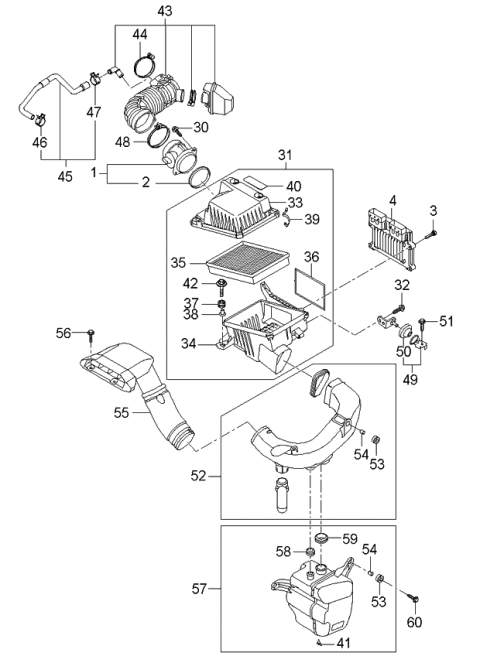 2006 Kia Rondo Computer Assembly Diagram for 391093E630