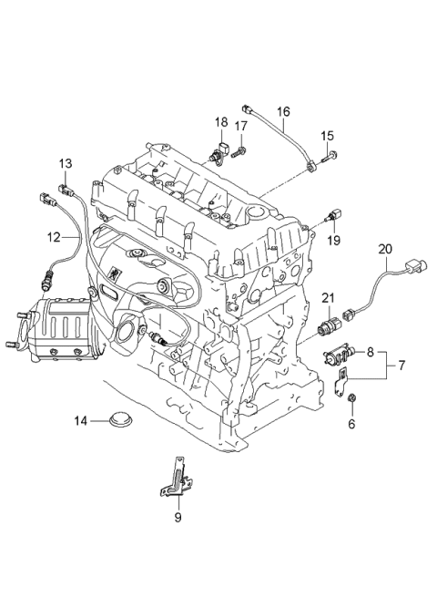 2006 Kia Rondo Produced Before OCT.2006 Air Cleaner & Duct Diagram 3