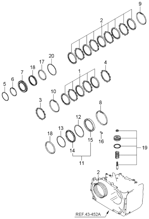 2006 Kia Rondo Transaxle Brake-Auto Diagram 1