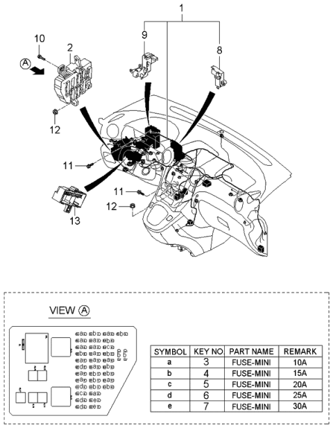 2006 Kia Rondo Protector-Wiring Diagram for 919711D010