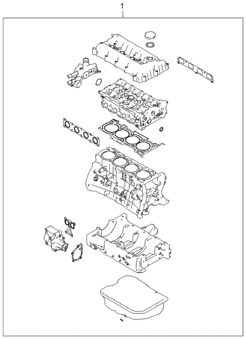 2006 Kia Rondo Engine Gasket Kit Diagram 1