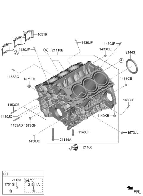 2024 Kia Carnival Cylinder Block Diagram