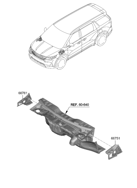 2024 Kia Carnival Cowl Panel Diagram