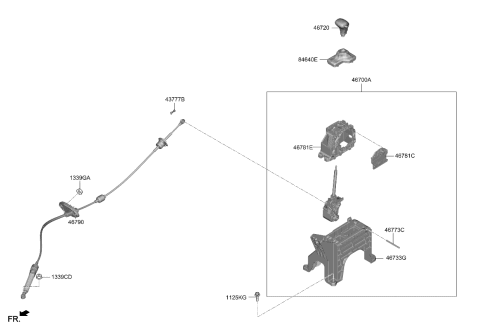 2022 Kia Carnival Shift Lever Control Diagram 1