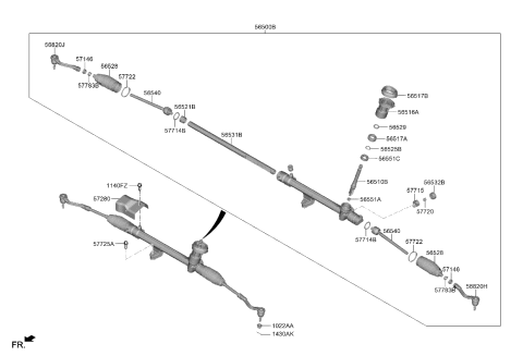 2022 Kia Carnival Power Steering Gear Box Diagram