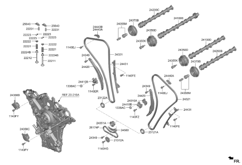 2024 Kia Carnival SPROCKET-Oil Pump Ch Diagram for 213123N100