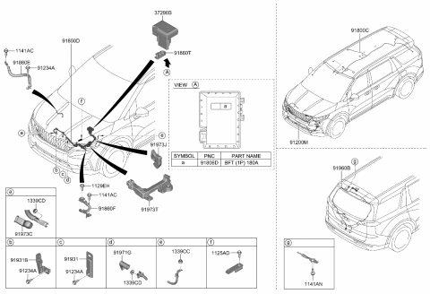 2024 Kia Carnival Wiring Assembly-Battery Diagram for 91850R0110