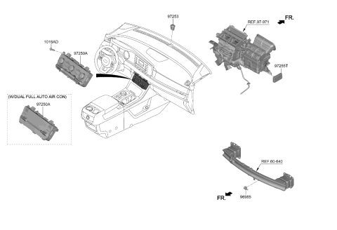 2024 Kia Carnival Control Assembly-Heater Diagram for 97250R0300
