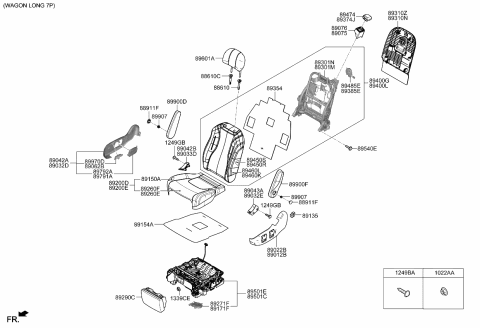 2024 Kia Carnival Cap-Shield Cover Web Diagram for 89032R0710OFB