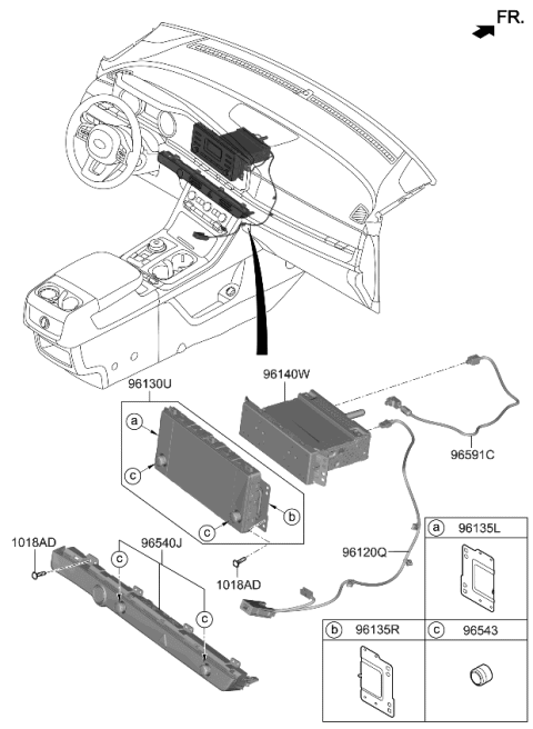 2024 Kia Carnival Cable Assembly-LVDS Main Diagram for 96591R0000