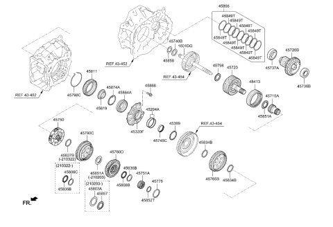 2022 Kia Carnival Transaxle Gear-Auto Diagram 1