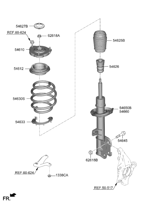 2022 Kia Carnival Spring & Strut-Front Diagram