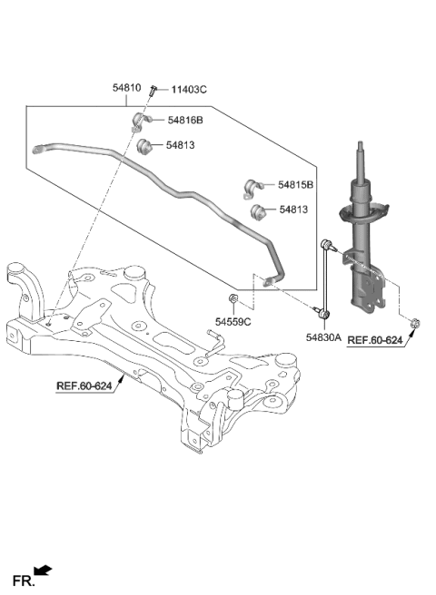 2023 Kia Carnival Bush-Stabilizer Bar Diagram for 54813R0000