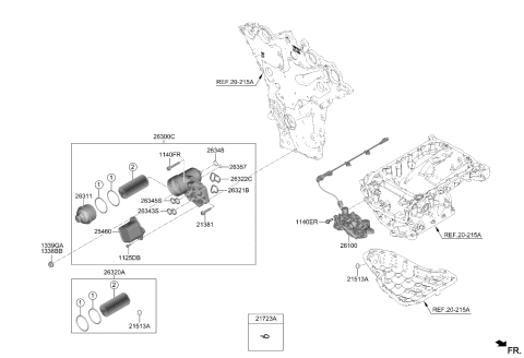 2023 Kia Carnival Cap Complete-Oil FIL Diagram for 263153N100