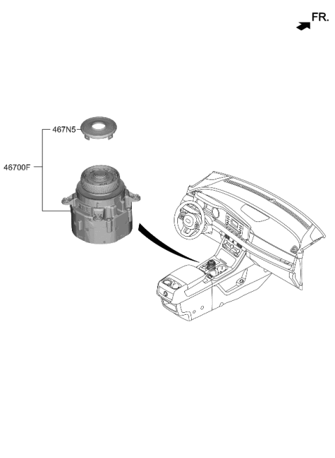 2022 Kia Carnival Shift Lever Control Diagram 2