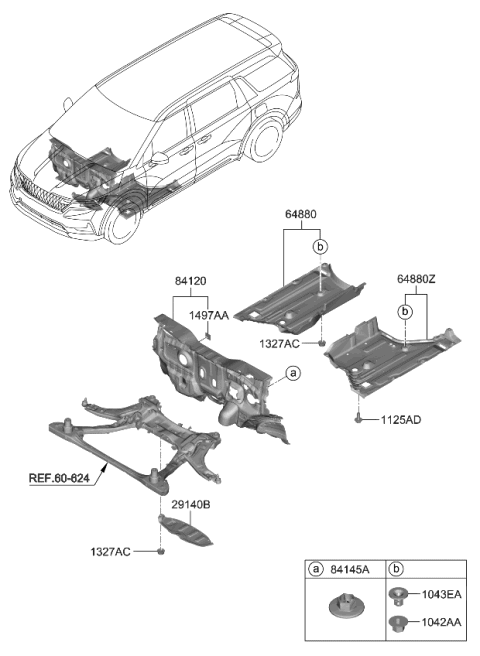 2023 Kia Carnival Fastener-Magic Tape Diagram for 1497130040