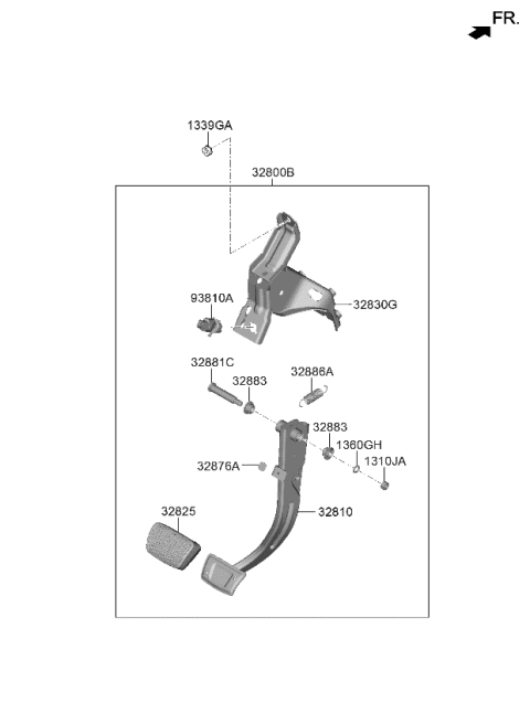 2024 Kia Carnival Brake & Clutch Pedal Diagram