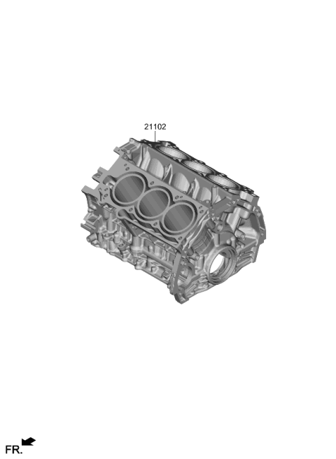 2022 Kia Carnival Short Engine Assy Diagram