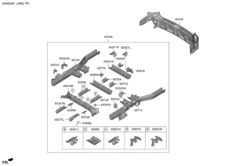 2024 Kia Carnival BRKT Assembly-MUFFLER Ha Diagram for 65457R0200