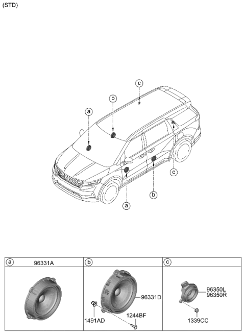 2024 Kia Carnival Speaker Diagram 1