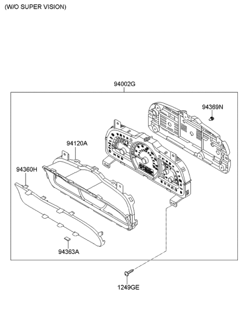 2010 Kia Borrego Instrument Cluster Diagram 1