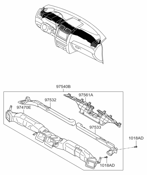 2011 Kia Borrego Heater System-Heater & Evaporator Diagram 7