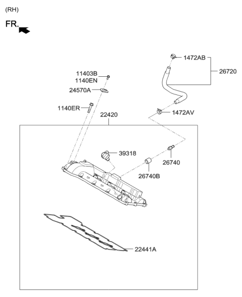 2010 Kia Borrego Rocker Cover Diagram 3