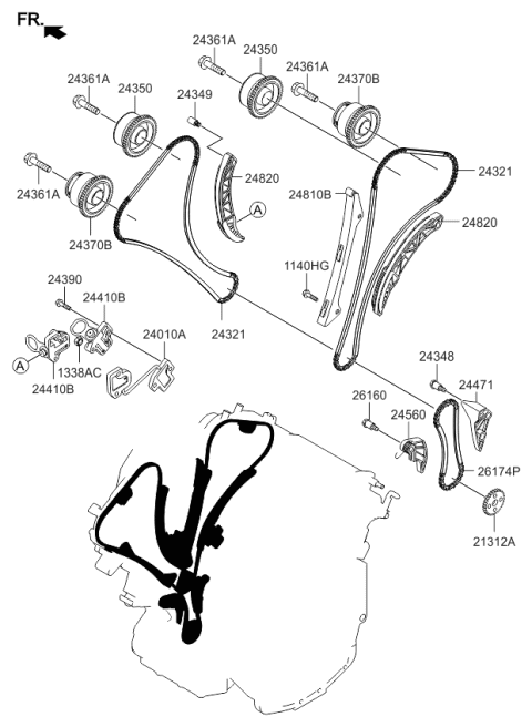 2011 Kia Borrego Camshaft & Valve Diagram 1