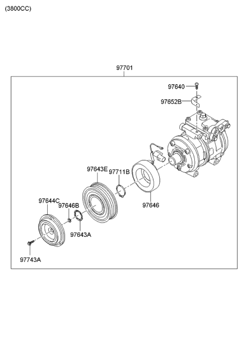 2012 Kia Borrego Air Condition System-Cooler Line, Front Diagram 4