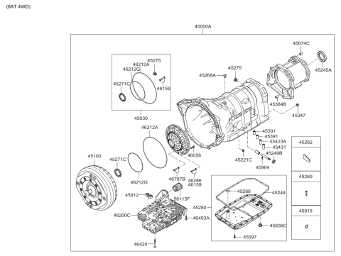 2011 Kia Borrego Transaxle Assy-Auto Diagram 4