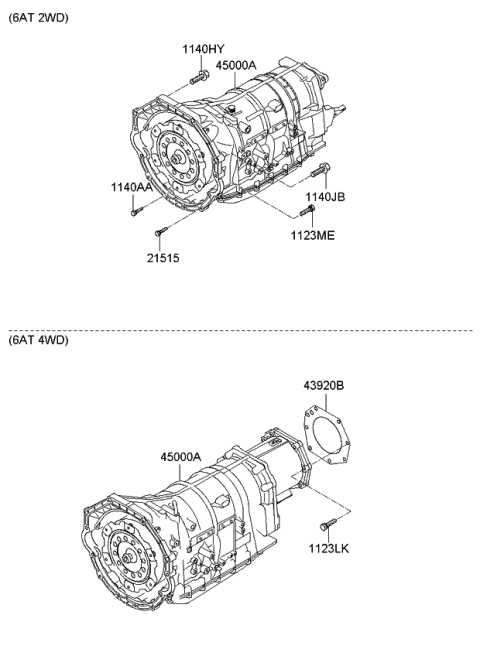 2010 Kia Borrego Transaxle Assy-Auto Diagram 2