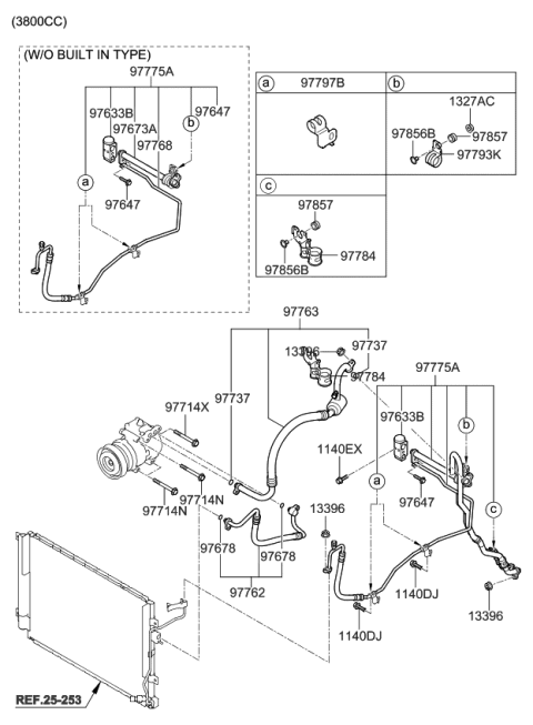 2009 Kia Borrego Liquid Tube Diagram for 977682J100