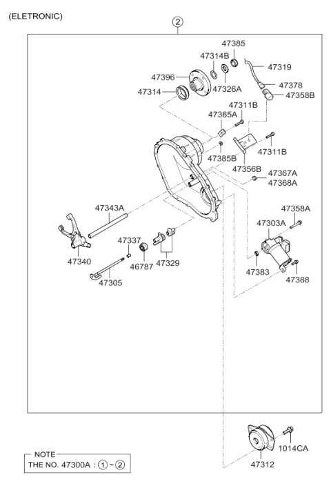 2008 Kia Borrego Transfer Assy Diagram 4