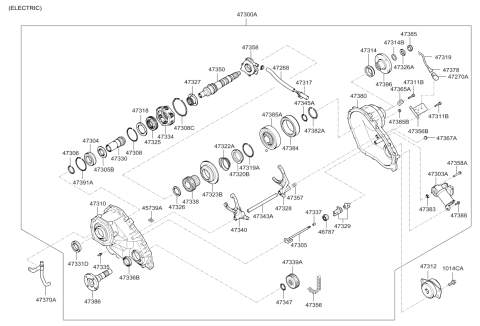 2010 Kia Borrego Transfer Assy Diagram 3