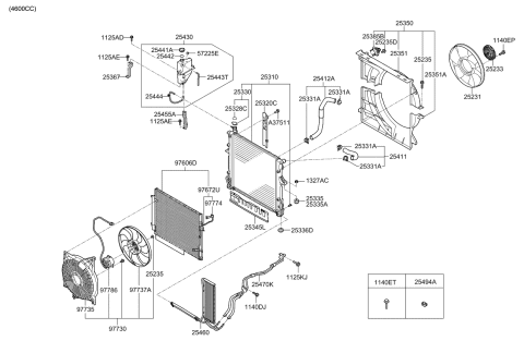 2010 Kia Borrego Engine Cooling System Diagram 2