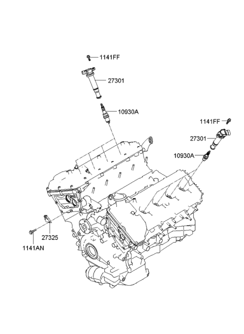 2011 Kia Borrego Spark Plug & Cable Diagram 2