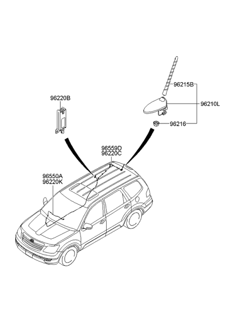 2012 Kia Borrego EXTENTION Cable-Gps Diagram for 965592J501