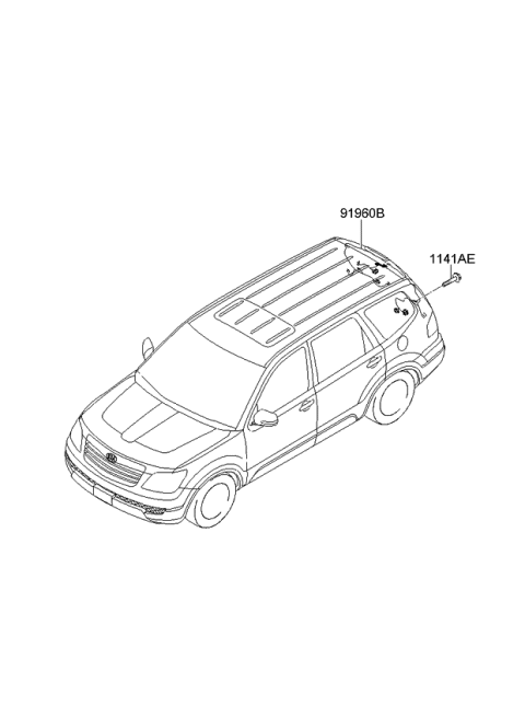 2012 Kia Borrego Wiring Assembly-Tail Gate Diagram for 916802J040