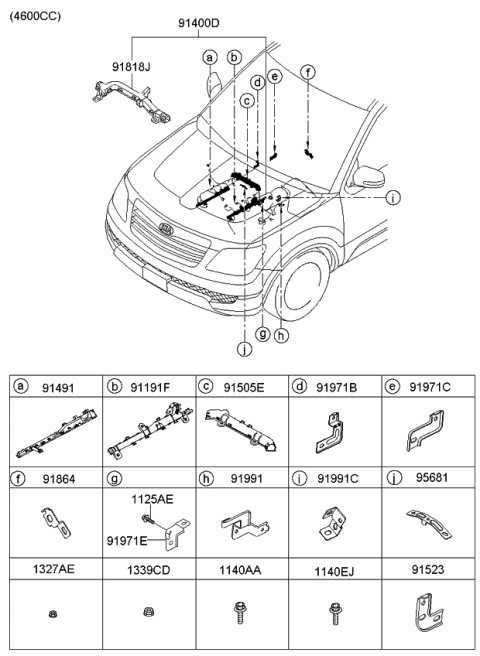 2010 Kia Borrego Protector-Wiring Diagram for 919942J750
