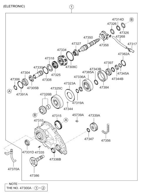 2008 Kia Borrego Shaft Assembly Diagram for 4730649600