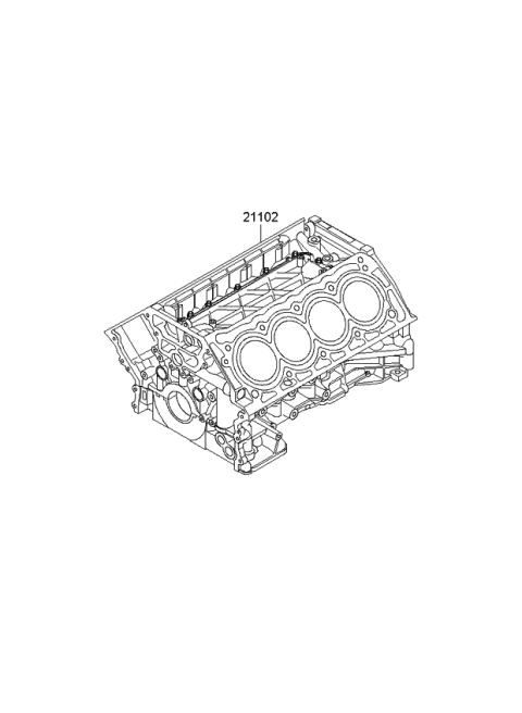 2009 Kia Borrego Engine Assembly-Short Diagram for 204K23FU01