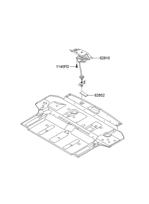 2012 Kia Borrego Carrier Assy-Spare Tire Diagram