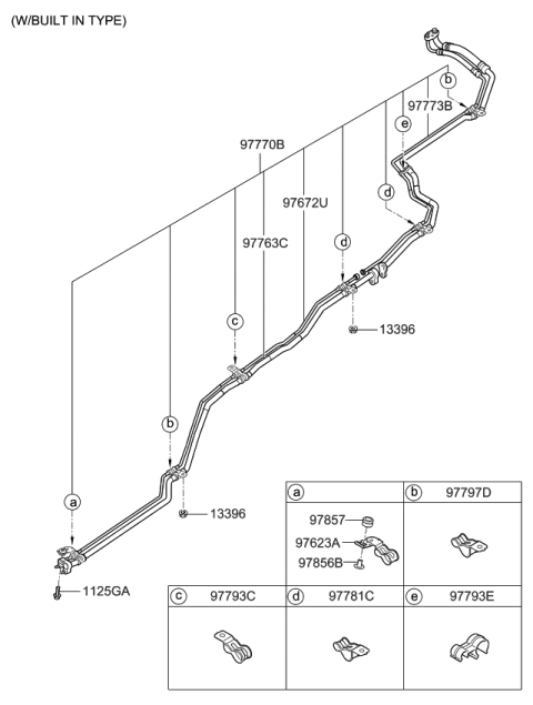 2010 Kia Borrego Air Condition System-Cooler Line, Front Diagram 3