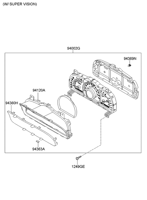 2012 Kia Borrego Instrument Cluster Diagram 2