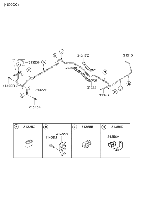 2008 Kia Borrego Fuel System Diagram 3