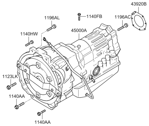 2008 Kia Borrego Bolt Diagram for 1196110406P